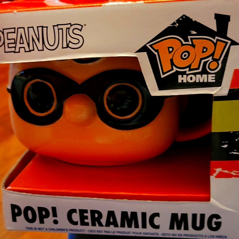 Charlie Brown cup dressed for Halloween